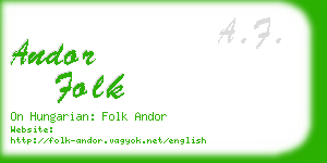 andor folk business card